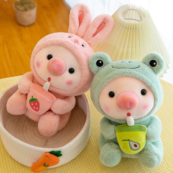 Cute Piggy Boba Plush Delight - Picture 8 of 10